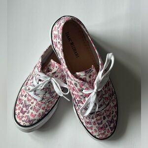 Isaac Mizrahi Woman’s Butterfly Print Canvas Sneakers, Size 8.5
